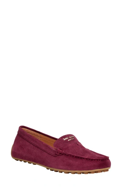 Shop Kate Spade Deck Driving Loafer In Cherrywood Suede