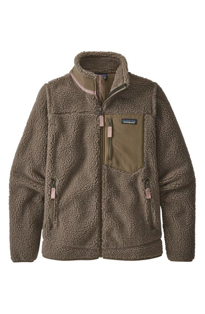 Shop Patagonia Classic Retro-x® Fleece Jacket In Furry Taupe