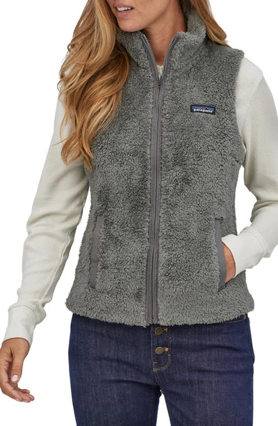 Shop Patagonia Los Gatos Fleece Vest In Noble Grey