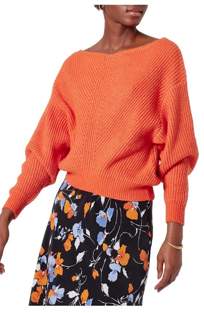 Shop Joie Kristine Dolman Sleeve Sweater In Tiger Lily