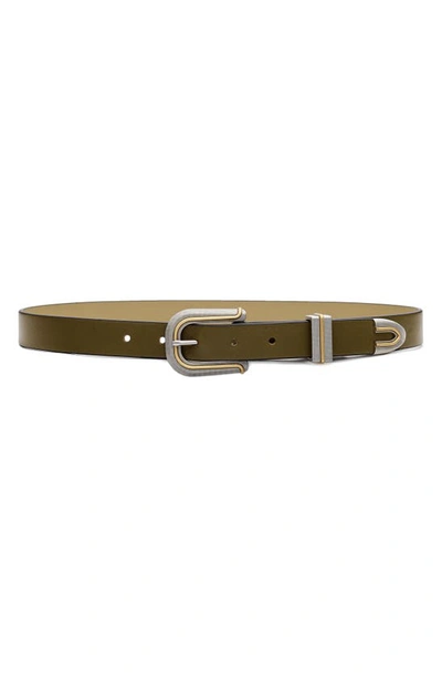 Shop Rag & Bone Ventura Leather Belt In Olive