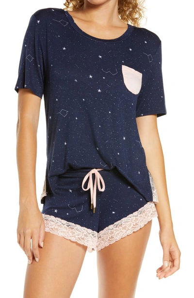 Shop Honeydew Intimates Something Sweet Short Pajamas In Polar Constellation
