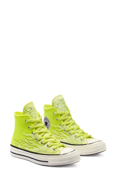 Converse Chuck Taylor All Star 70 Archive Glitter High Top Sneaker In Lemon  Venom/ Egret/ Black | ModeSens