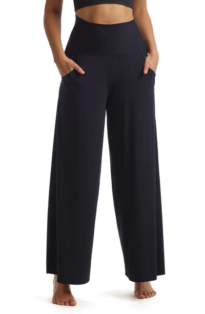 Shop Commando Butter High Waist Wide Leg Lounge Pants In Black