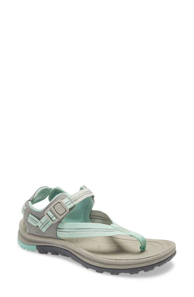 Shop Keen Terradora Ii Sandal In Grey/ Ocean Wave Faux Leather