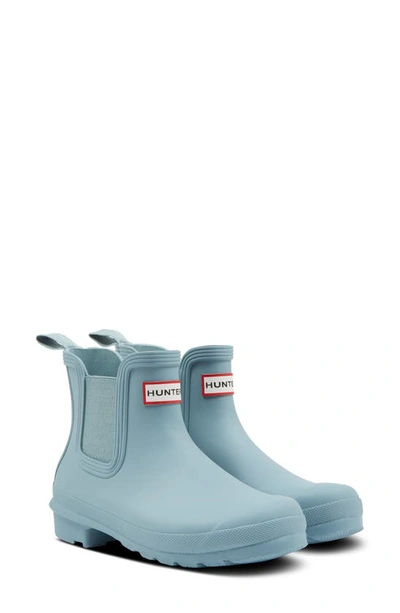 Shop Hunter Original Waterproof Chelsea Rain Boot In Cavendish Blue
