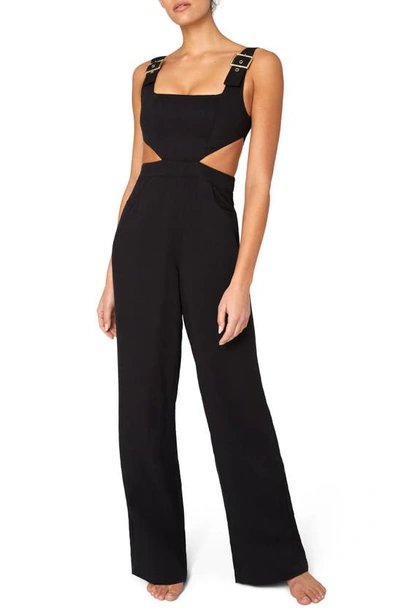 Shop Weworewhat Cutout Overalls In Black