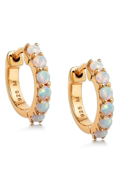 Shop Missoma Opalite Huggie Hoop Earrings In Gold