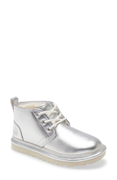 Shop Ugg Neumel Boot In Silver Metallic Leather