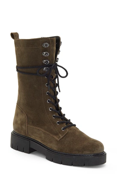 Shop Vince Camuto Magjen Leather Combat Boot In Musk