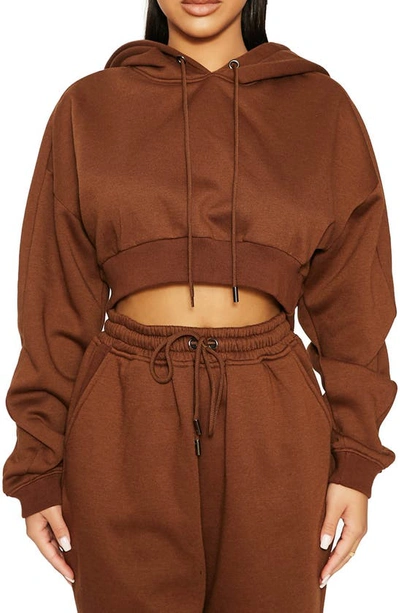 Shop Naked Wardrobe All Good In The Hoodie In Chocolate