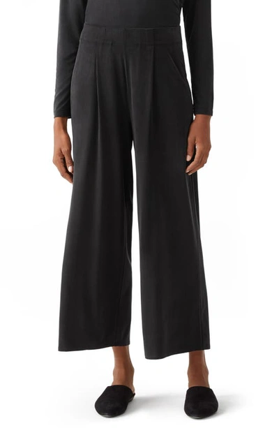 Shop Eileen Fisher Pleated Ankle Pants In Black