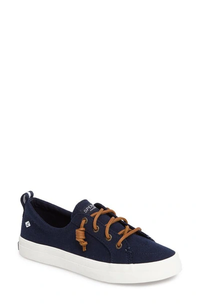 Shop Sperry Crest Vibe Slip-on Sneaker In Navy Canvas