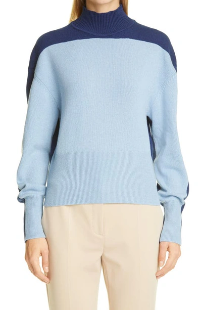 Shop Proenza Schouler Cashmere Turtleneck Sweater In Chambray/ Navy