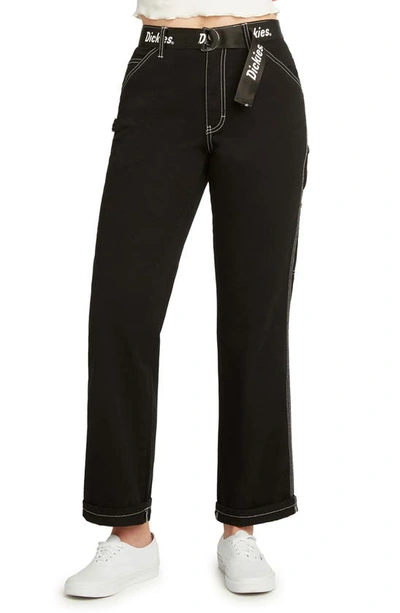Shop Dickies Logo Belt Carpenter Pants In Black