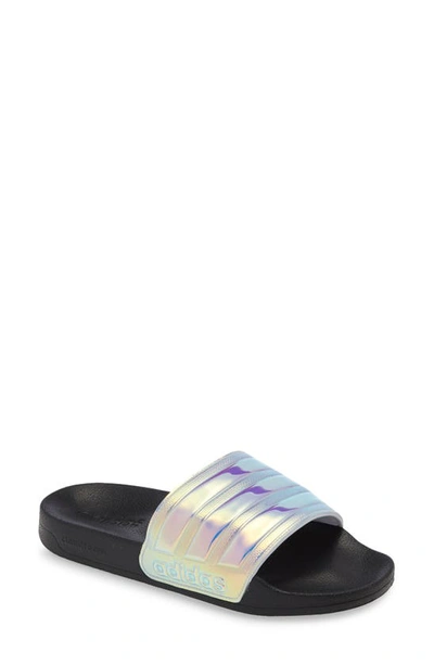 Adidas Originals Adilette Shower Iridescent Sport Slide In Black/  Iridescent | ModeSens