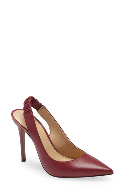 Shop Michael Michael Kors Raleigh Slingback Pump In Maroon Leather