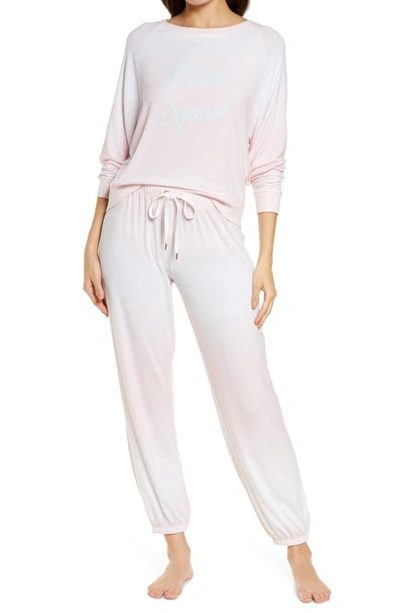 Shop Honeydew Intimates Star Seeker Brushed Jersey Pajamas In Promise Pink Ombre
