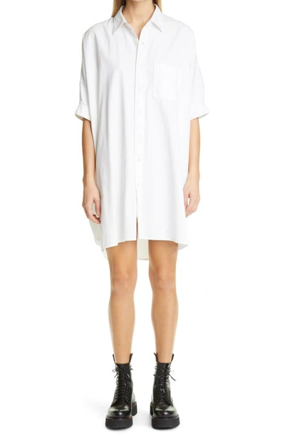 Shop R13 Oversize Boxy Shirtdress In White