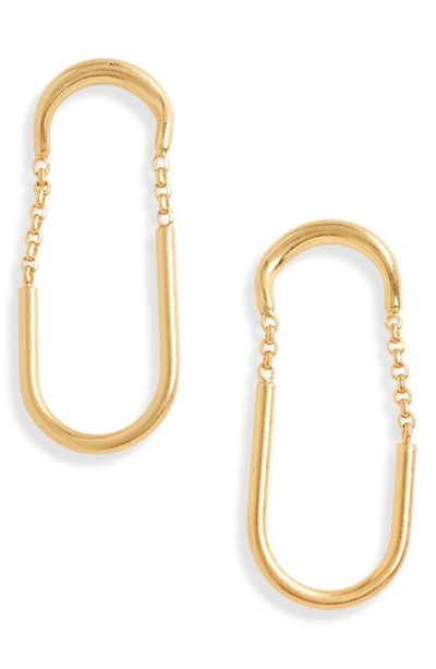 Shop Madewell Timespan Hoop Earrings In Vintage Gold
