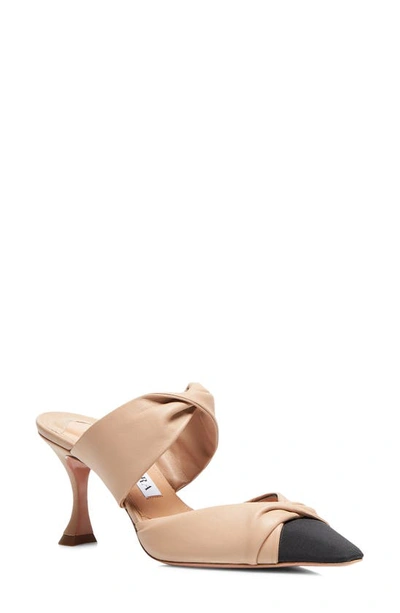 Shop Aquazzura Twist Square Toe Mule In New Nude