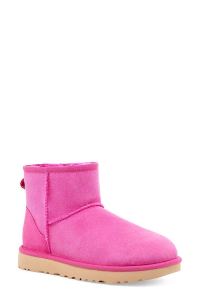 Shop Ugg Classic Mini Ii Genuine Shearling Lined Boot In Pink