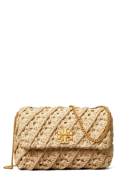 Tory burch top raffia bag