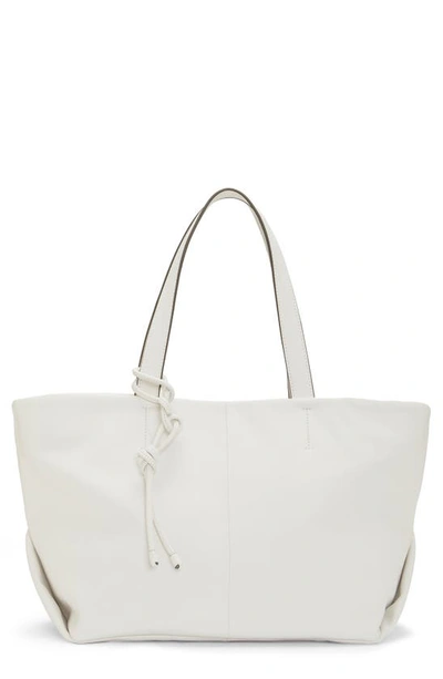 Shop Vince Camuto Maryn Small Leather Tote In White Swan