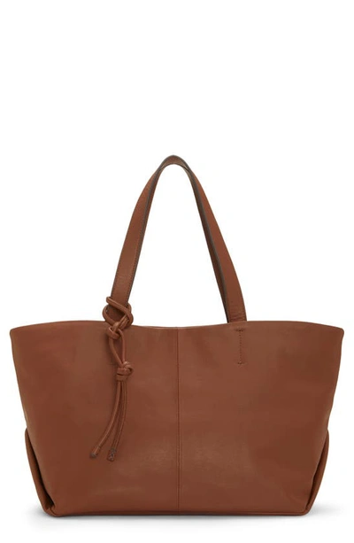 Shop Vince Camuto Maryn Small Leather Tote In Danish Brown