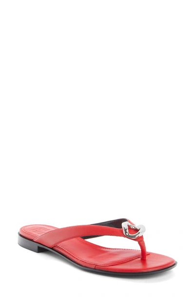 Shop Givenchy G Chain Flip Flop In Red
