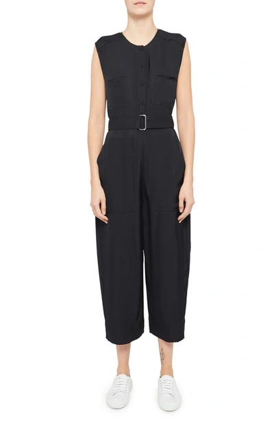Shop Theory Belted Cargo Jumpsuit In Black - 001