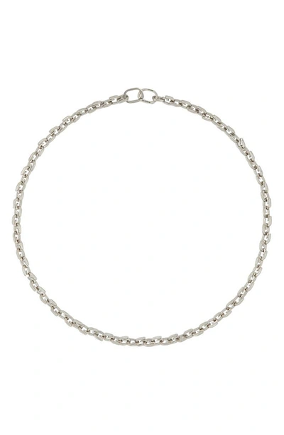 Shop Givenchy G-link Necklace In Silver Grey