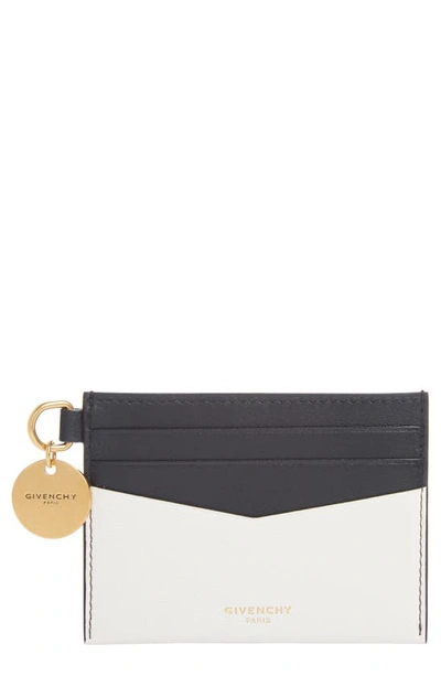 Shop Givenchy Bicolor Leather Card Case In Ivory