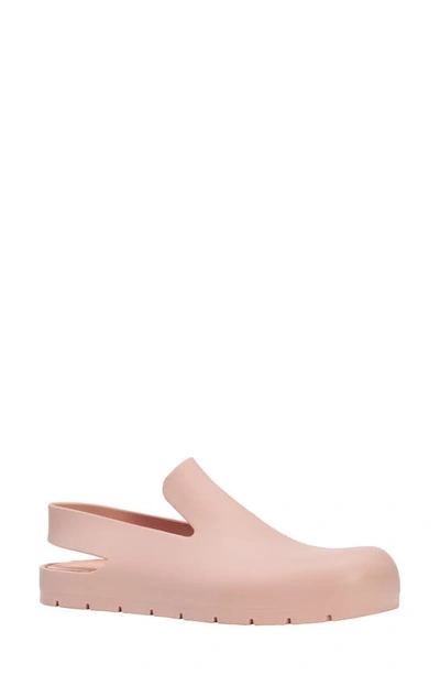 Shop Bottega Veneta Slingback Clog In Peachy