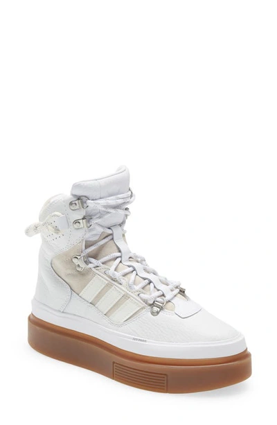 Shop Adidas X Ivy Park Super Sleek High Top Platform Sneaker In White/off White/core White
