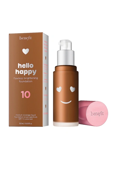 Shop Benefit Cosmetics Hello Happy Flawless Brightening Liquid Foundation In 10 Deep Warm