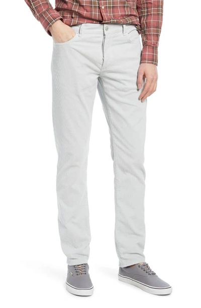Shop Officine Generale Kurt Pigment Dye Corduroy Slim Straight Jeans In Glacier Gray