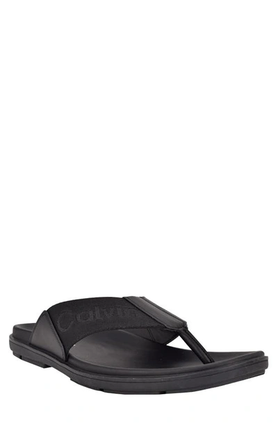 Shop Calvin Klein Weslyn Flip Flop In Black