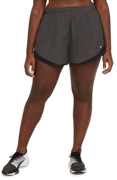 Shop Nike Tempo Dri-fit Shorts In Black Heather/ Black