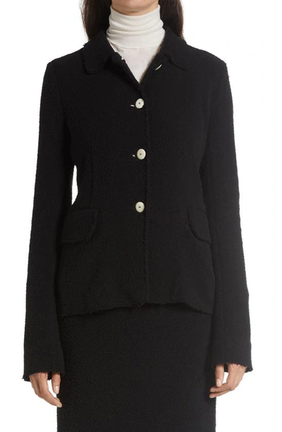 Shop The Row Annica Bouclé Jersey Jacket In Black