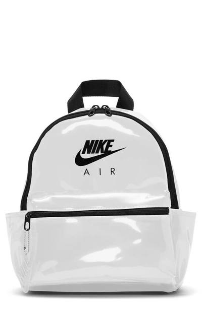 Shop Nike Mini Jdi Clear Backpack In Clear/ Black/ Black
