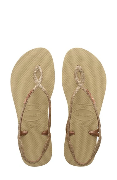 Shop Havaianas 'luna' Sandal In Sand Grey