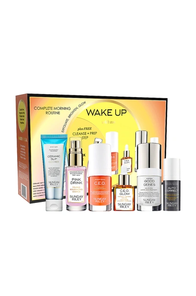 Shop Sunday Riley Wake Up With Me Brightening Kit In N,a