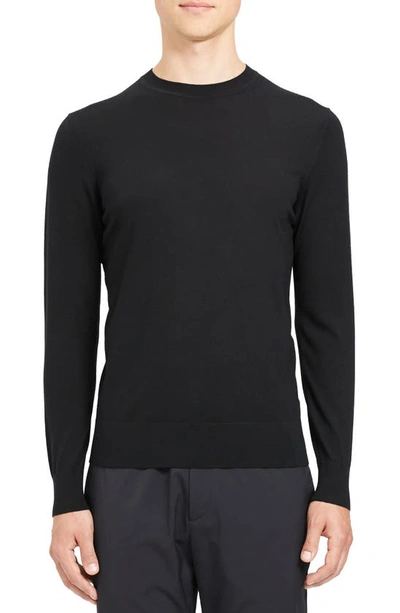 Shop Theory Regal Crewneck Sweater In Black