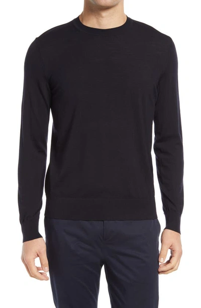 Shop Theory Regal Crewneck Sweater In Navy