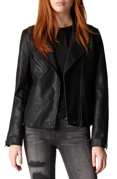 Shop Blanknyc Faux Leather Moto Jacket In Onyx