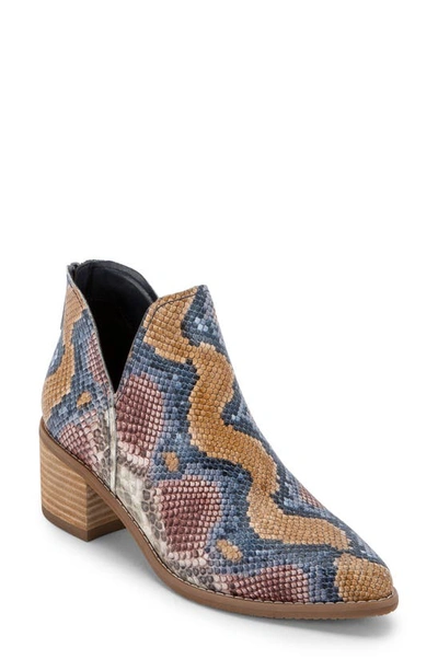 Shop Blondo Esme Waterproof Bootie In Multicolor Snake Print Leather