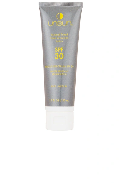 Shop Unsun Cosmetics Mineral Tinted Face Sunscreen Spf 30 In Light,medium