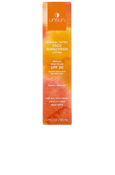 Shop Unsun Cosmetics Mineral Tinted Face Sunscreen Spf 30 In Light,medium