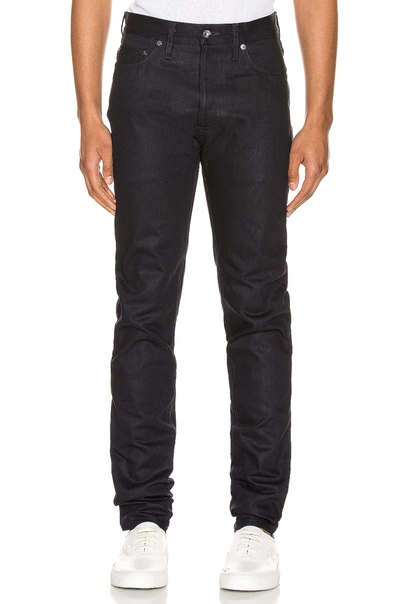 Shop 3sixteen Narrow Tapered Denim In Shadow Selvedge